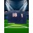 [Casual Outings] Men's #18 American Football Jersey - Navy Blue with Orange & White Stripes, V-Neck Short Sleeve for Team Sports, Training, and Casual Wear, Casual Outdoor Wear | Thletic Appearance | Durable Athletic Wear