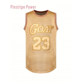 Men'S # 23 Yellow Basketball Shirt Breathable Lightweight Sleeveless Tank Top Suitable For Sports And Casual Wear Classic Fashion Design Machine Washable Size S-3XL