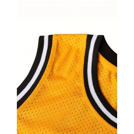 [Adventure] Men's #72 Basketball Jersey, Polyester 100% Breathable Sports Top with Lettering, V-Neck Loose Fit for Training, Casual & Team Sports - S-3XL