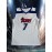 Men's #7 Basketball Training Jersey - Breathable Mesh Tank Top with V-Neck, Sleeveless Athletic Shirt for Sports & Casual Wear, Sizes S-3XL, White with Blue & Red Accents