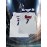 Men's #7 Basketball Training Jersey - Breathable Mesh Tank Top with V-Neck, Sleeveless Athletic Shirt for Sports & Casual Wear, Sizes S-3XL, White with Blue & Red Accents