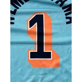 Men's #1 Sky Blue Basketball Jersey - Embroidered, Loose Fit, Micro-Elastic Polyester, Round Neck, Sizes S-XXXL - Ideal for Team Sports, Casual Wear & Training, Sports Jersey|Sporty Look|Polyester Fabric, Best for Christmas