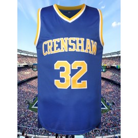 Men'S Basketball Shirt # 32 Blue Basketball Sweatshirt Suitable For Competition Training Team Sports Size S-XXXL