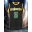 Men'S Basketball Shirt # 5-5 Black Basketball Sportswear Suitable For Training, Competition, Team Sports, Christmas, Halloween, Summer Party, Beach Party, Breathable Round Neck Embroidered Polyester Knitted Micro Elastic Loose Fabric S-XXXL