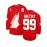 Men'S #99 Embroidery Red ice hockey Sport Jersey : V-neck short sleeves Breathable Sports Uniform For Training Competition