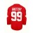 Men'S #99 Embroidery Red ice hockey Sport Jersey : V-neck short sleeves Breathable Sports Uniform For Training Competition