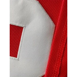 Men'S #99 Embroidery Red ice hockey Sport Jersey : V-neck short sleeves Breathable Sports Uniform For Training Competition