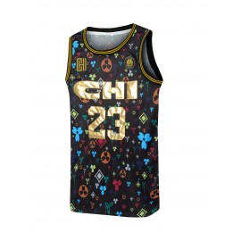 Men's 24#Black Embroidered Basketball Jersey For Street Casual Sports Training Or Competition