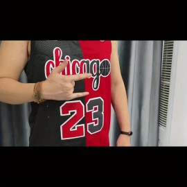23# Men'S Basketball Jersey, Embroidered Crewneck Breathable Race Training Uniform Jersey 90s Representative Works