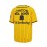 Men's #12 Yellow Stripes Baseball Jersey, Classic Retro Letter Embroidery Design Breathable Short Sleeve T-Shirt