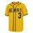 Men's #3 Yellow Stripes Baseball Jersey, Classic Retro Letter Embroidery Design Breathable Short Sleeve T-Shirt