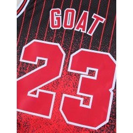90's Retro Style Men Basketball Clothing, 23# Camouflage Fashion Trend Blockbuster Passion All Match Holiday Carnival