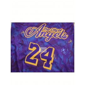 23# Men's Basketball Jersey Vintage Embroidered Crewneck Breathable Race Training Uniform Jersey Sleeveless Top