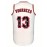 Mens #13 White Basketball Jersey, Breathable Round Neck Sleeveless Letter Embroidery Sweatshirt Training Competition Sports Uniforms Suitable for summer