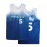 Men'S #5 Blue Basketball Jersey, Letter Embroidery Breathable Round Neck Sleeveless Sweatshirt Training Competition Sports Uniforms Suitable For Summer