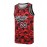 Men's #23 Goat Camo Blend Basketball Jersey - Retro 90's Style, Breathable & Quick-Dry, Sleeveless Sports Uniform for Parties & Training, Red/Black/Brown, Moisture-Wicking Nylon/Spandex