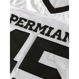 Boobie Miles Jersey, Men's American Football Jersey, Men's V-neck Short Sleeve Breathable #45 Embroidery Stitched Party Clothing, Team Training
