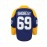 Letterkenny Shamrocks Blue Hockey Jersey #69 Shoresy - Retro V-Neck Design, Breathable Polyester, Long Sleeves, Machine Washable, Perfect for Casual Wear, Parties, and Sports, Hockey Stocking Stuffers