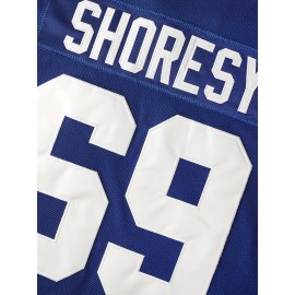 Letterkenny Shamrocks Blue Hockey Jersey #69 Shoresy - Retro V-Neck Design, Breathable Polyester, Long Sleeves, Machine Washable, Perfect for Casual Wear, Parties, and Sports, Hockey Stocking Stuffers