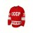 Vintage Style 1980 Ice Hockey Jersey - #20 Tretiak Inspired, Long Sleeve, V-Neck, Breathable Polyester Knit Fabric, Embroidered Letter & Number Pattern, Loose Fit Sports Top for Casual or Team Events, All Seasons - Red