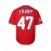 Men's #47 MAGA Baseball Jersey - Patriotic Red USA Flag Design, V-Neck, Short Sleeve, Breathable Polyester, 