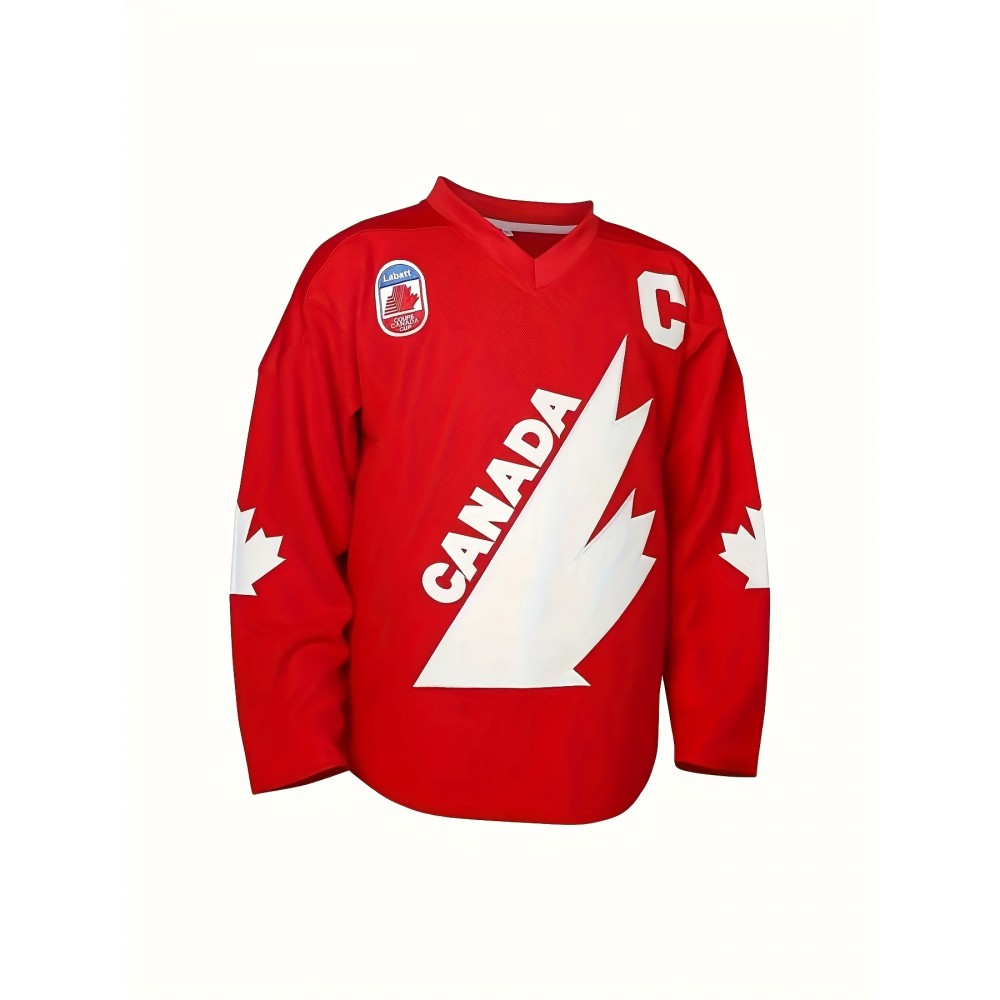 Men's #99 Gretzky Labatt Team Coupe Canada Cup Ice Hockey Jersey Stitched