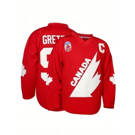 Men's #99 Gretzky Labatt Team Coupe Canada Cup Ice Hockey Jersey Stitched