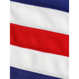 Men's #30 Vintage USA Team Blue Ice Hockey Jersey - Retro Stitched Letters & Numbers, Loose Fit, V-Neck, Long Sleeves, Polyester, S-XXXL, Machine Washable, Perfect for Casual Wear, Sports, Parties & Outdoor Activities