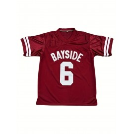 Saved By The Bell AC Slater #6 Bayside Tigers Vintage Football Jersey