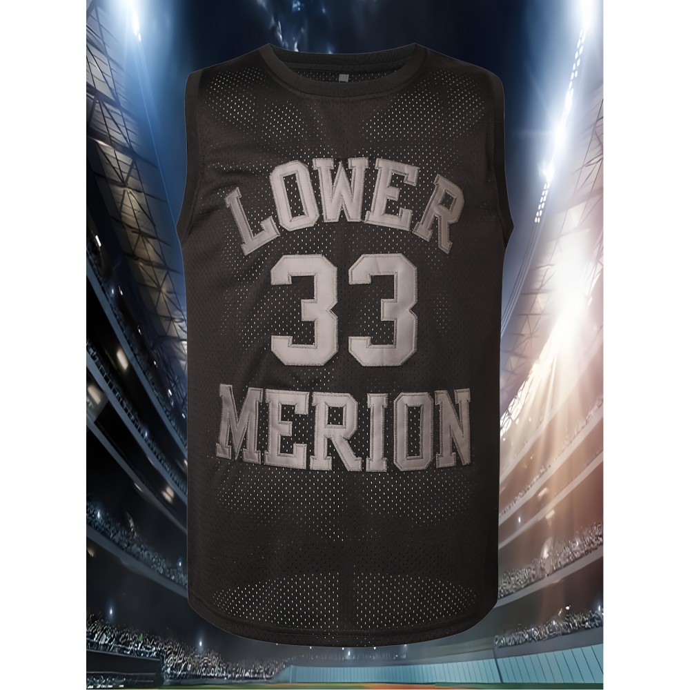 33 Basketball Suit Embroidered Men'S Basketball Vest Round Neck Polyester Sleeveless Mesh Sports Vest S-3XL