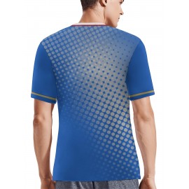 Professional Sports Fabric Men'S Creative Pattern Print Country Home Soccer Jersey T-shirt