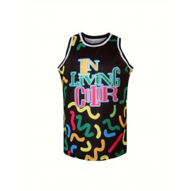 90 Basketball Jersey Stitched Men's Basketball Top Polyester Sleeveless Basketball Suit Black S-3XL