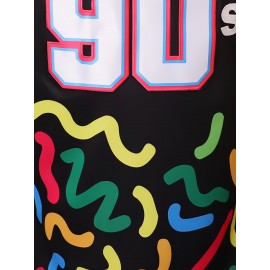 90 Basketball Jersey Stitched Men's Basketball Top Polyester Sleeveless Basketball Suit Black S-3XL
