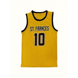 10 Men's Basketball Suit Sports Training Jersey Yellow Breathable Comfortable Tank Top S-3XL