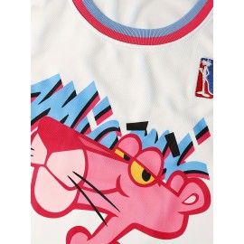 3 Basketball Jersey Stitched Men's Sports Shirt Polyester Round Neck Retro Blue Top White, Blue, Pink S-3XL