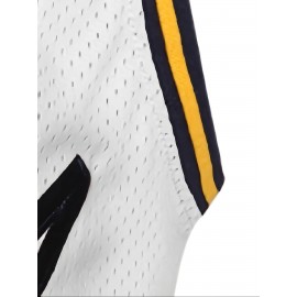 Men's Indiana 22 Basketball Jersey, Polyester Knit Fabric, V-Neck, Loose Fit, Quick-Dry, Breathable, for Casual & Athletic Wear, Sizes S-3XL