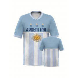 COPA AMERICA 2024 Professional Sports Fabric Men's Creative Pattern Print Soccer Jersey T-shirt