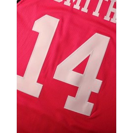 Bel-Air #14 Men's Pink Basketball Jersey - Vibrant Sports Uniform, S-XXXL, Lightweight Polyester, Machine Washable for Team, Casual & Outdoor Activities