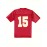 Team Spirit Wear| Women's Kansas City #15 Red Jersey - 100% Polyester V-Neck Sports Shirt with 