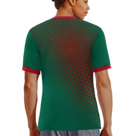 Professional Sports Fabric Women's Creative Graphic Print South American National Team Football Jersey T-Shirt, As Gifts For Sports Fans