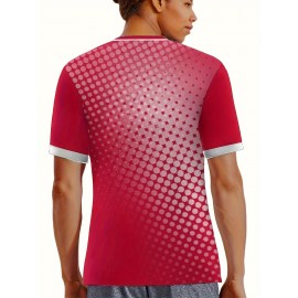 Denmark Country Home Soccer Jersey T-shirt, Professional Sports Fabric Women's Creative Pattern Print, As Gifts For Sports Fans