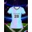 [Customized Football Shirt] Customized Breathable V-Neck Football Shirt Tops | Women's Team Personal Training Sports Fitness Comfortable Quick Drying Daily Leisure