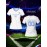 Customizable Women's V-Neck Soccer Jersey - Personalized Name & Number, Breathable Polyester, Quick-Dry Sports Top with Blue Accents for Team Training & Casual Wear, Team Apparel | Customizable Soccer Shirt | Knit Construction