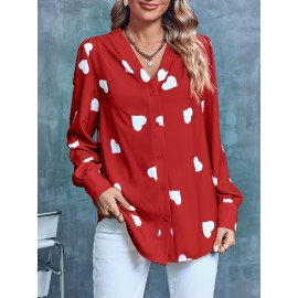 Women's Business Casual Tops Summer Long Sleeve Silk Button Down Shirts V Neck Chiffon Blouse