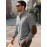 Men'S Corduroy Sweatshirt - Oversized Long Sleeve Pullover with Stand Collar, Green & Brown Striped Casual Sweater, All-Season Comfortable Loose Fit for Outdoor & Casual Attire, Plus Size Available, Easy Care (Ideal for Bowling & Casual Outfits)
