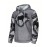 Men'S 3D Digital Print Moose & Reindeer Animal Pattern Hooded Sweatshirt - Winter Warmth Loose Fit Zipper Pullover, Grey & Retro Streetwear with Fur-Like Collar, Casual Long Sleeve Sweater for Autumn and Winter Outdoor Activities, Plus Size