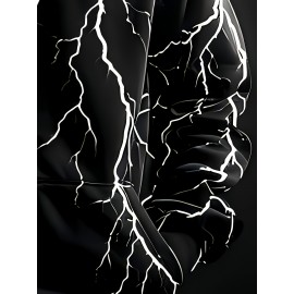 Men's Neon Pink Lightning Bolt Hoodie - Stretch Knit Pullover Sweatshirt with Adjustable Hood, Bold White Lightning Print, Machine Washable Winter Warm Coat for Gym, Streetwear & Casual Outfits - Durable Neon Glow Jacket, PLUS SIZE, Big And Tall Men Clothing, Winter Clothes For Women Plus Size, Oversized Hoodie Men, Winter Hoodies For Men, Botas De Invierno, Plus Size Pants For Men, Long Sleeve Plus Size, Chunky Sweaters, Plus Size Sweat Suit, Thick Hoodies For Women,