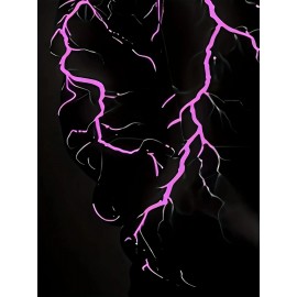 Men's Neon Pink Lightning Bolt Hoodie - Stretch Knit Pullover Sweatshirt with Adjustable Hood, Bold White Lightning Print, Machine Washable Winter Warm Coat for Gym, Streetwear & Casual Outfits - Durable Neon Glow Jacket, PLUS SIZE, Big And Tall Men Clothing, Winter Clothes For Women Plus Size, Oversized Hoodie Men, Winter Hoodies For Men, Botas De Invierno, Plus Size Pants For Men, Long Sleeve Plus Size, Chunky Sweaters, Plus Size Sweat Suit, Thick Hoodies For Women,