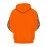 Men'S Plus Size Stretch Polyester Blend Hoodie - 3D Deer Pattern Bright Orange, Kangaroo Pocket Long Sleeve Pullover Suitable for Autumn and Winter, Machine Washable Casual Sportswear, Bold Animal Print, Comfortable Fit, Plus Size