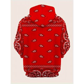 Men's Plus Size Hoodie - Soft Stretch Fabric Pullover Sweatshirt with Drawstring Hood & Front Pocket, Black with White-eye design - Regular Fit Long Sleeve Urban streetwear for Big & Tall Men - Machine Washable Everyday & Party Outfits, PLUS SIZE
